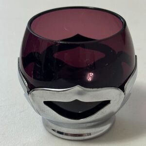 Vintage Shot Glass Farber Bros New York NY Cup with Chrome 1924